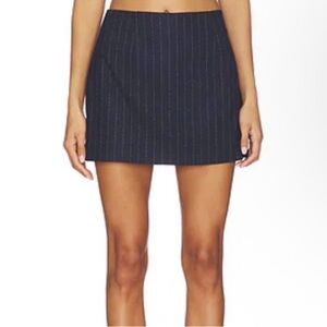 Navy Pinstripe Women's Skirt